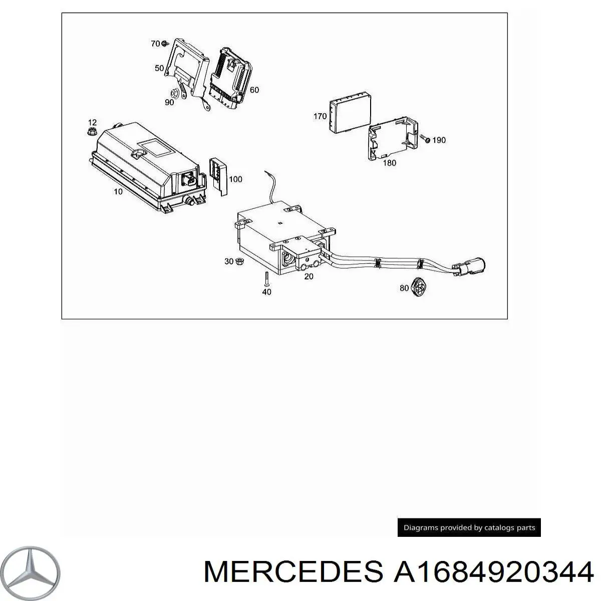 Купить A1684920344 Mercedes Подвесные подушки глушителя