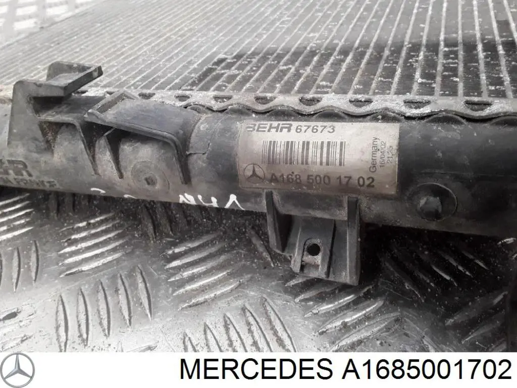 A1685001702 Mercedes radiador de esfriamento de motor