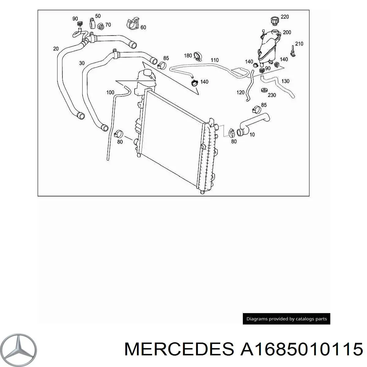 A1685010115 Mercedes крышка (пробка расширительного бачка)