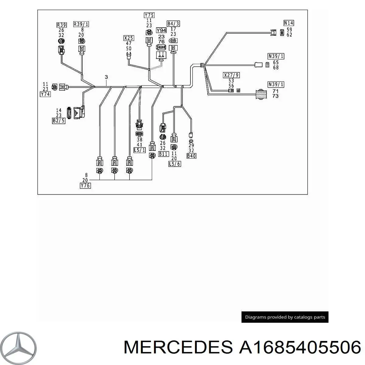 A1685404106 Mercedes Электропроводка моторного тсека