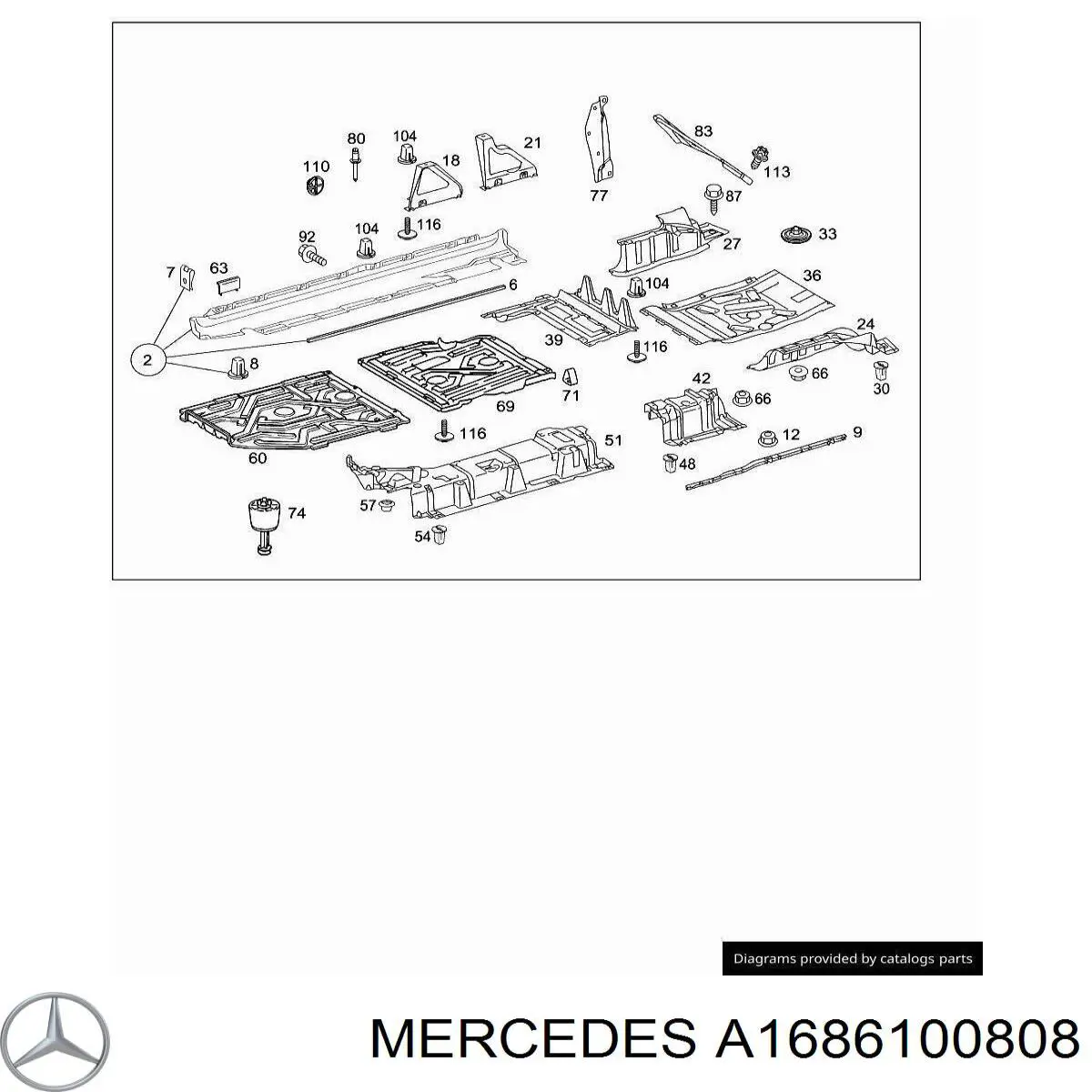  Mercedes A1686100808 цена, от 12.67 USD