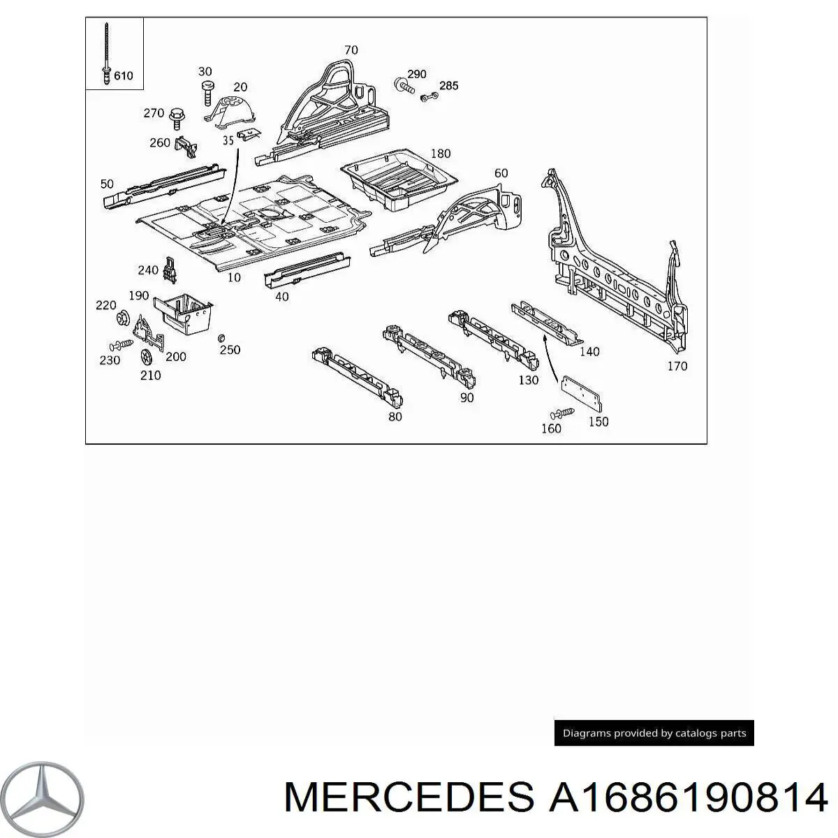 Купить A1686190814 Mercedes 
