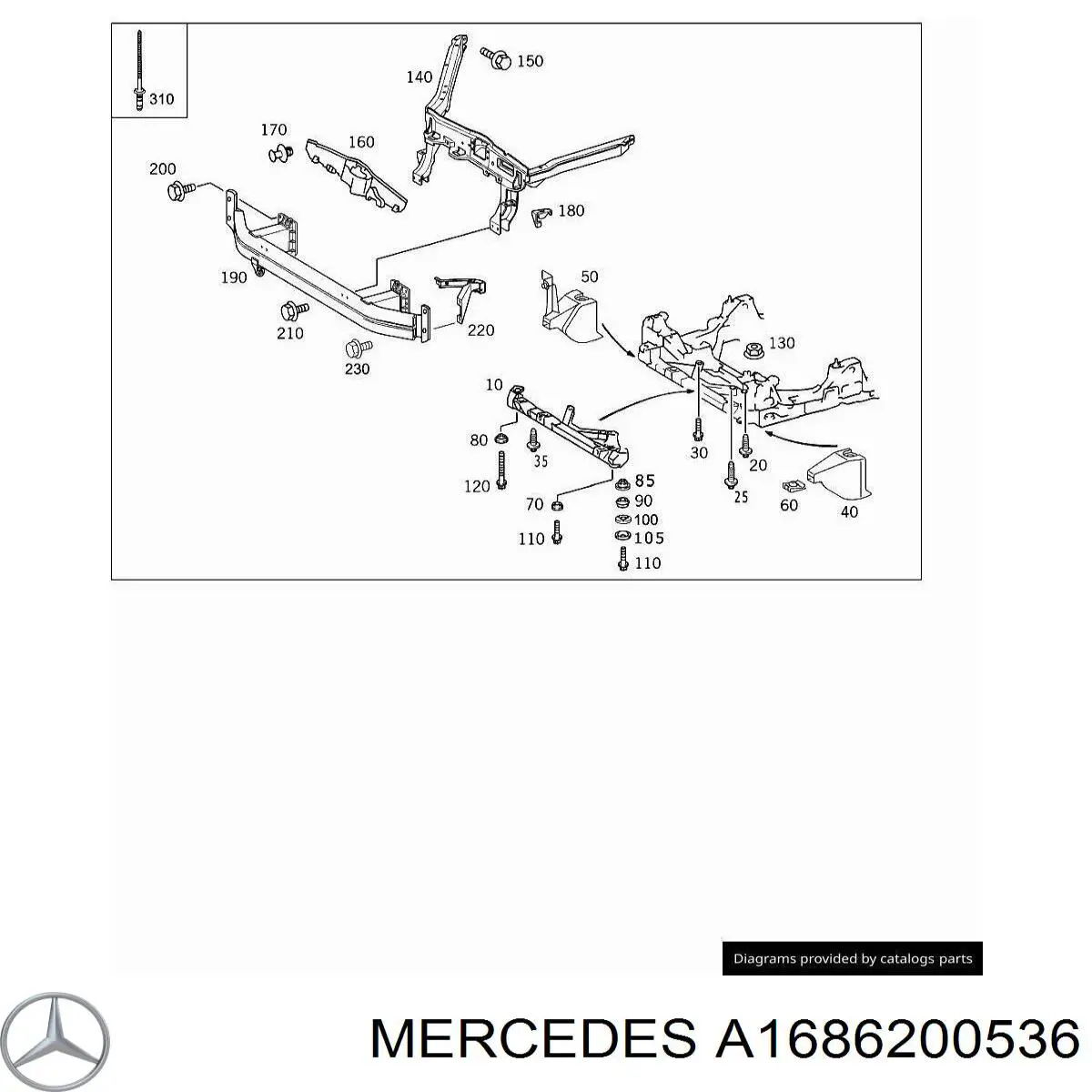 A1686200536 Mercedes 