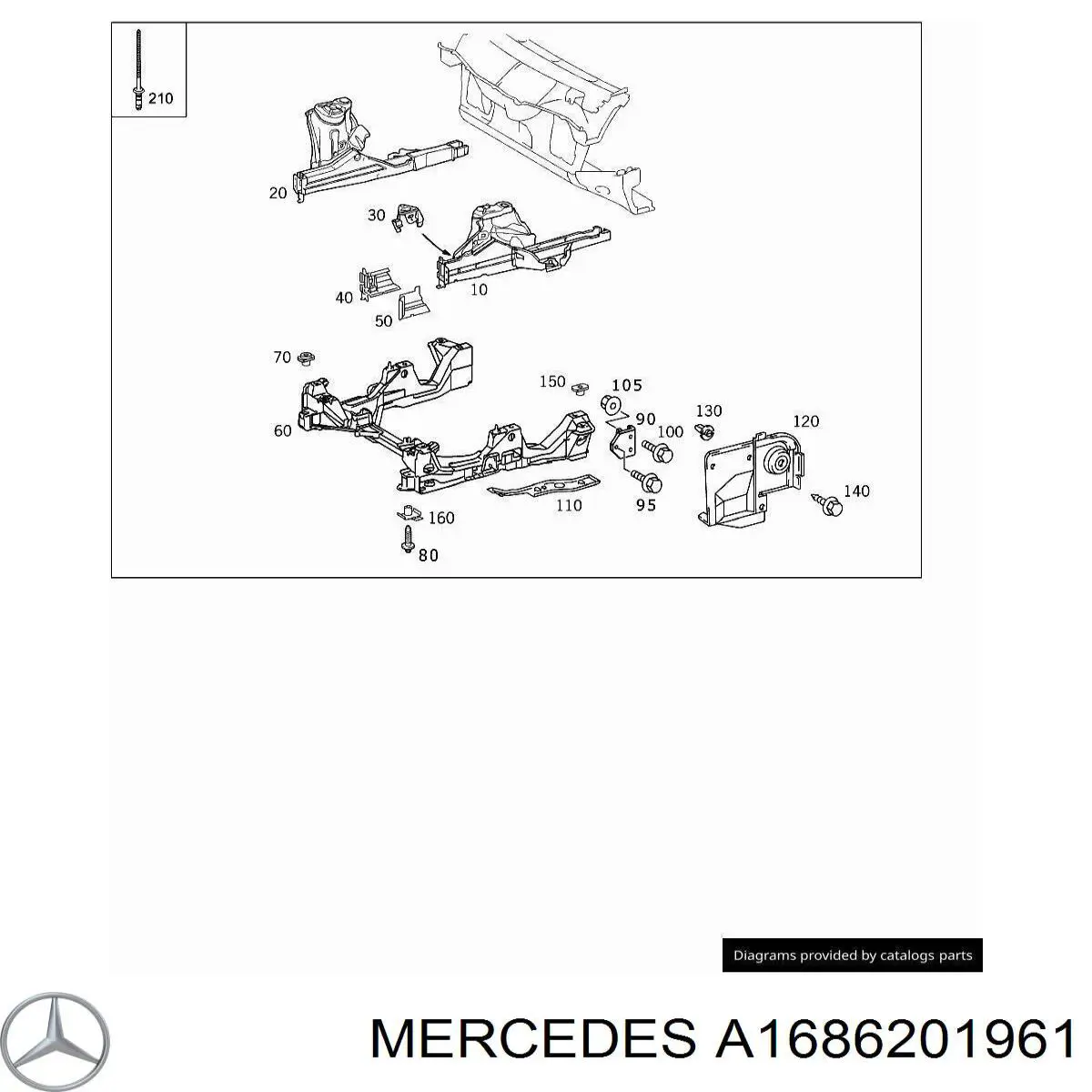 A1686201961 Mercedes Четверть передняя левая