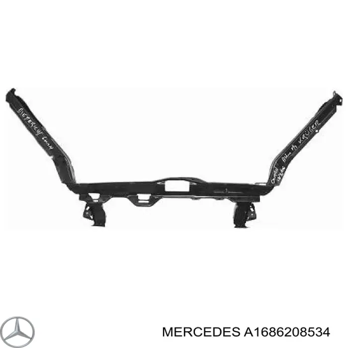 A1686208534 Mercedes суппорт радиатора в сборе (монтажная панель крепления фар)