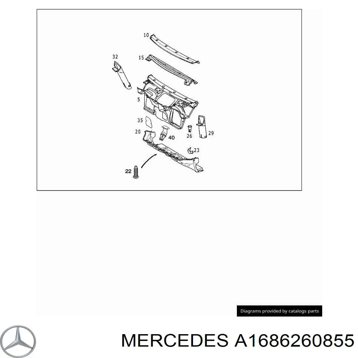  Mercedes A1686260855 цена, от 33.15 USD