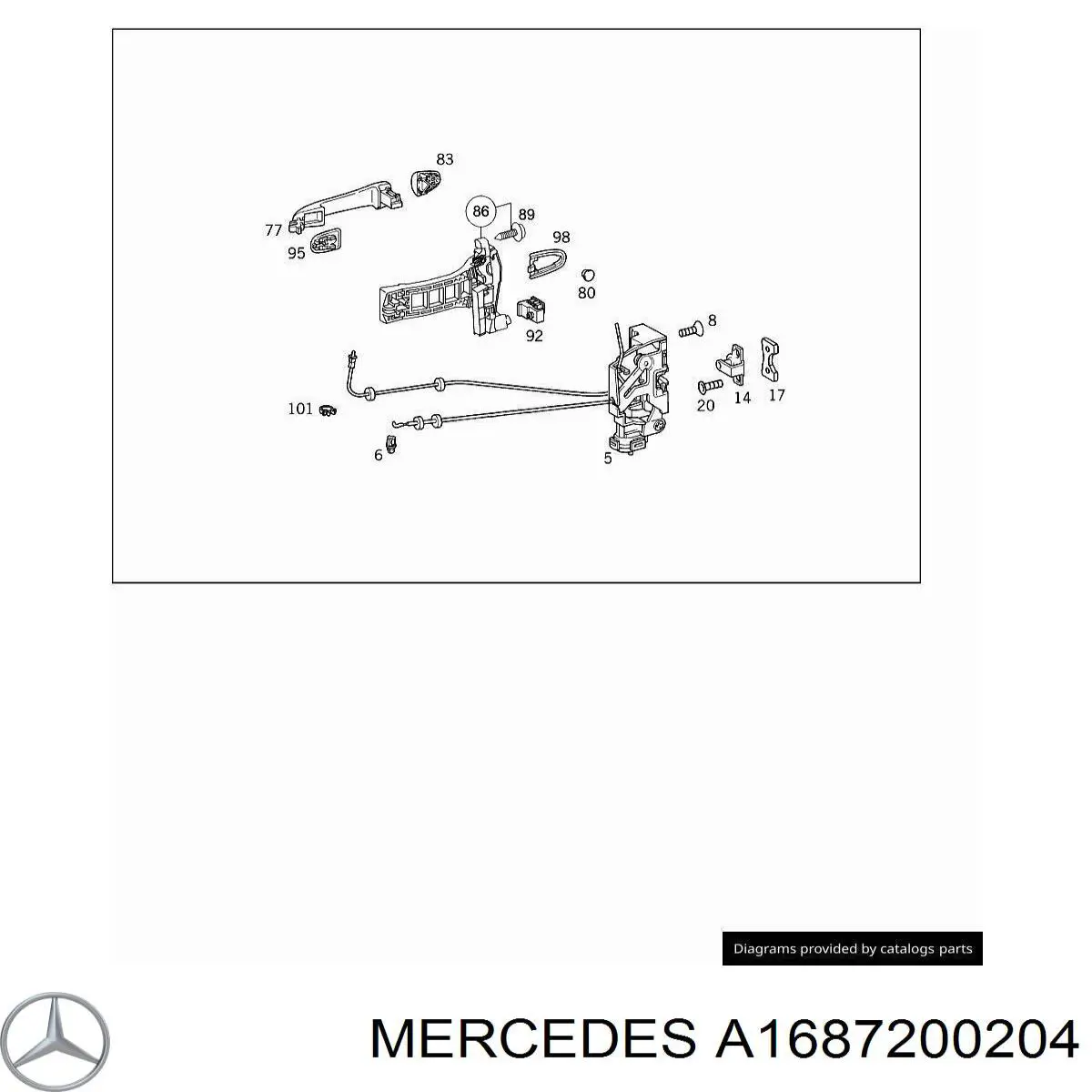  Mercedes A1687200004 цена, от 4.25 USD