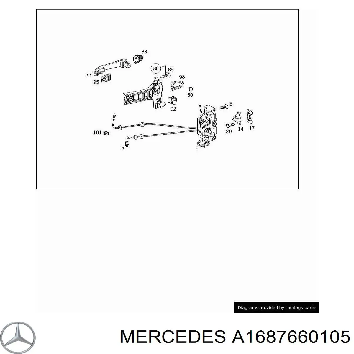  Mercedes A1687660105 цена, от 6.34 USD
