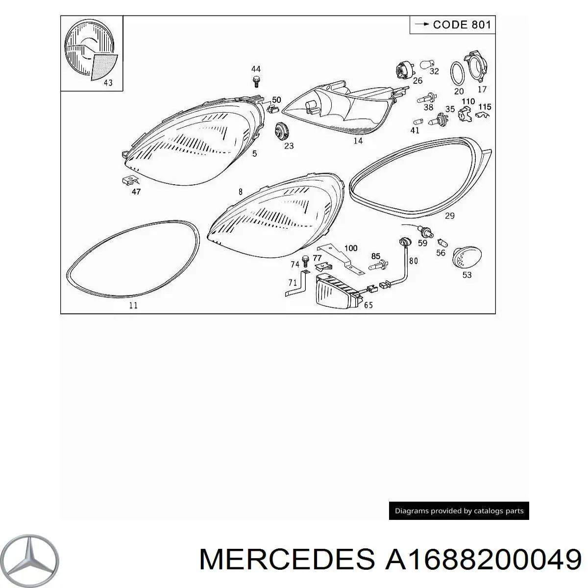 A1688200049 Mercedes 