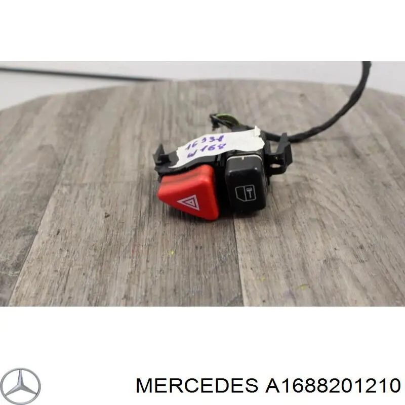 A1688201210 Mercedes botão de ativação do sinal de emergência