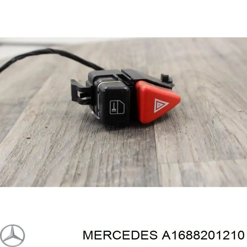 Купить A1688201210 Mercedes Кнопка включения аварийной сигнализации