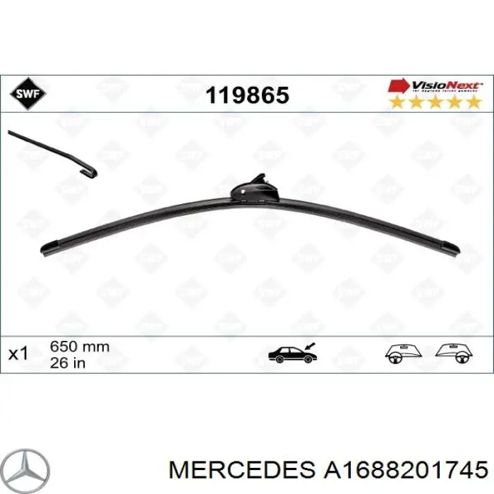  Mercedes A1688201745 цена, от 27.98 USD