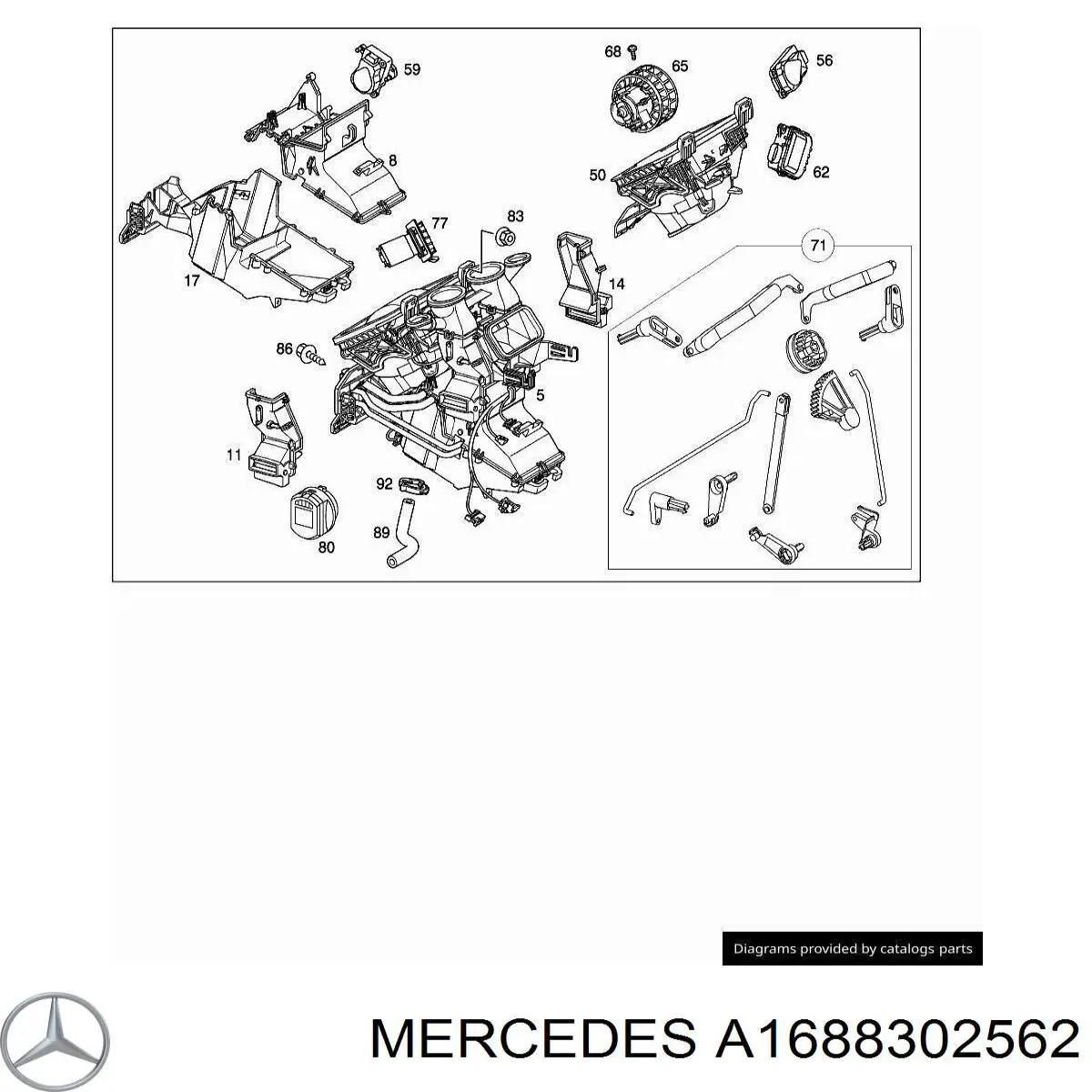 A1688300462 Mercedes Корпус печки в сборе