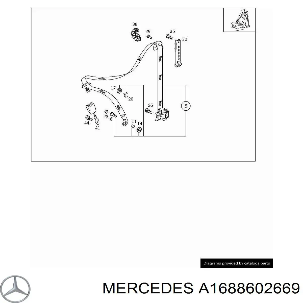Купить A1688602669 Mercedes 