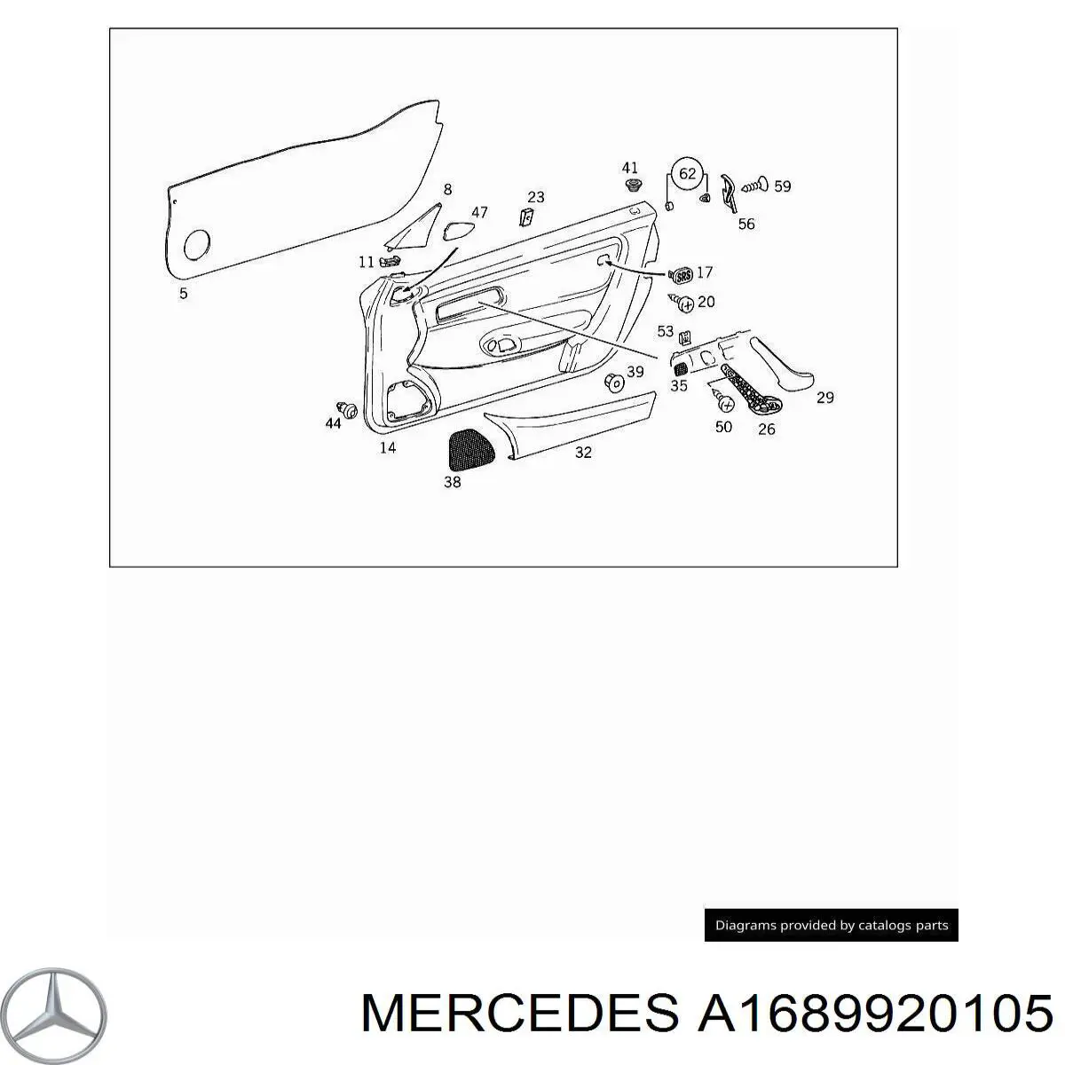  Mercedes A1689920105 цена, от 1.41 USD