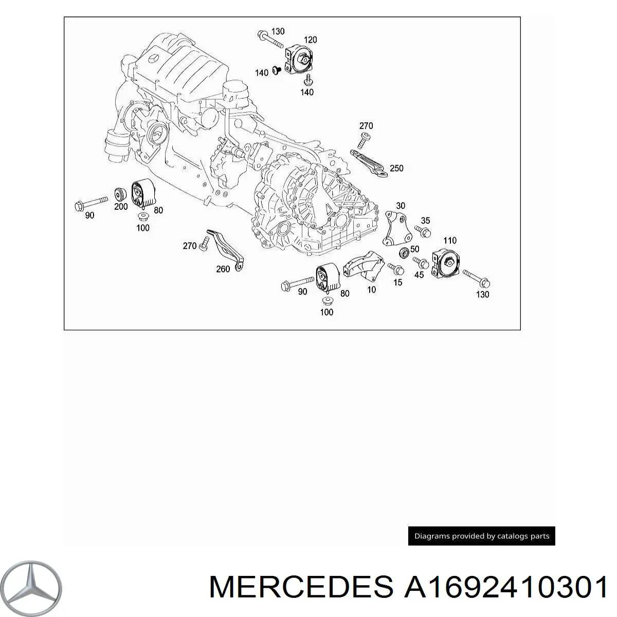 Балка крепления коробки передач Mercedes A1692410301 цена, от 22.57 USD
