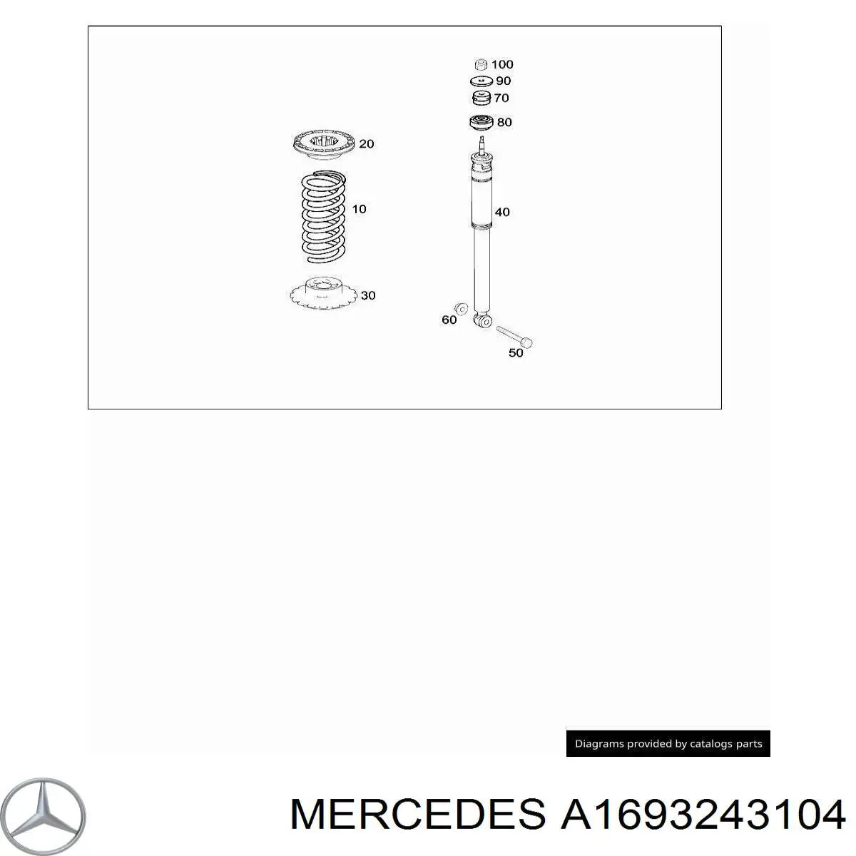 A1693243104 Mercedes Пружина подвески задняя