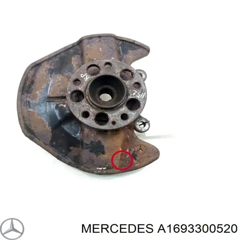 Купить 1693300520 Mercedes Цапфа поворотная левая