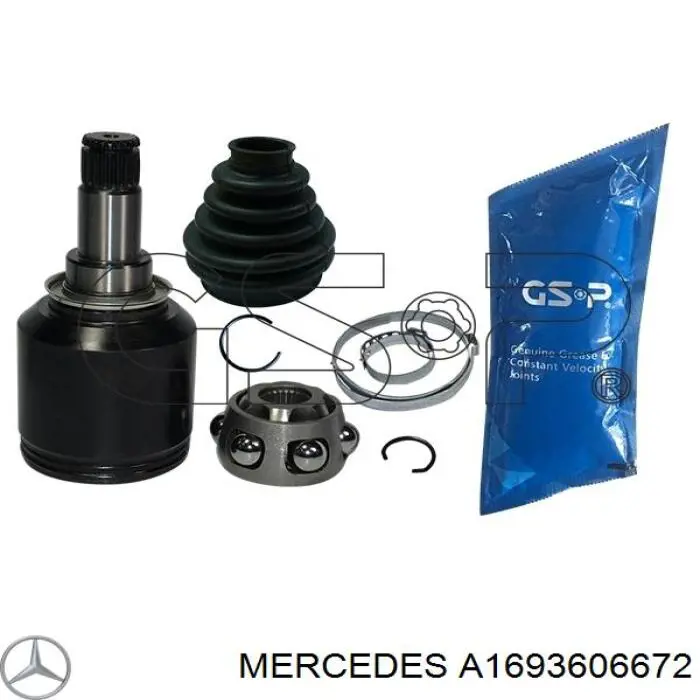 A1693606672 Mercedes semieixo (acionador dianteiro direito)