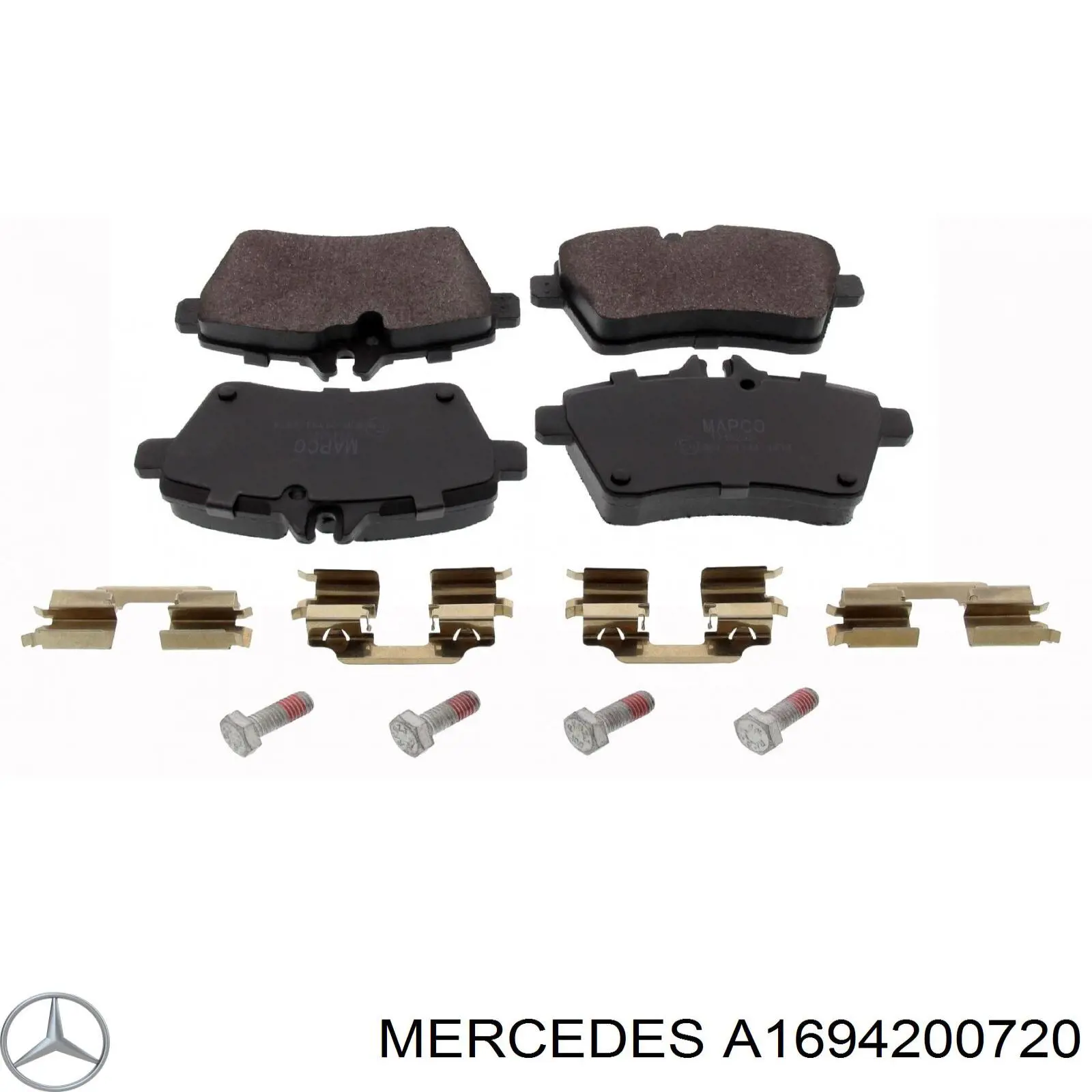 Передние тормозные колодки A1694200720 Mercedes