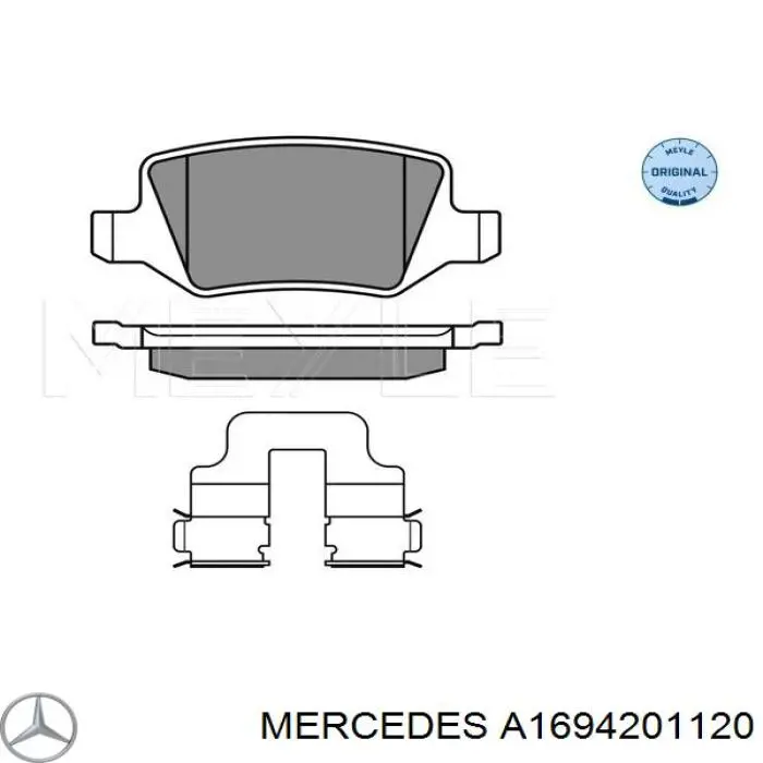 A1694201120 Mercedes колодки тормозные задние дисковые