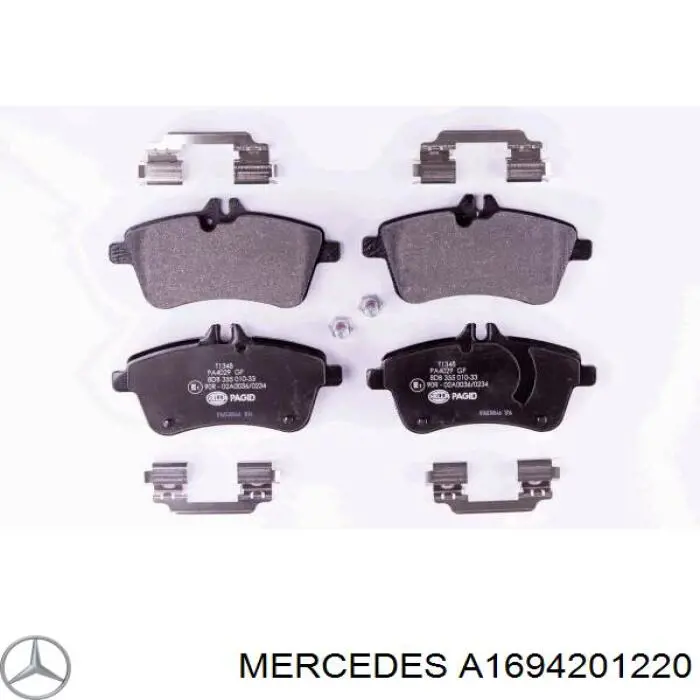 Купить A1694201220 Mercedes Колодки тормозные