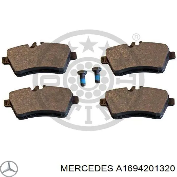 A1694201320 Mercedes колодки тормозные передние дисковые