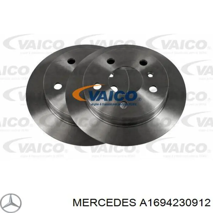 Задний тормозной диск Mercedes A1694230912 цена, от 1305.44 UAH