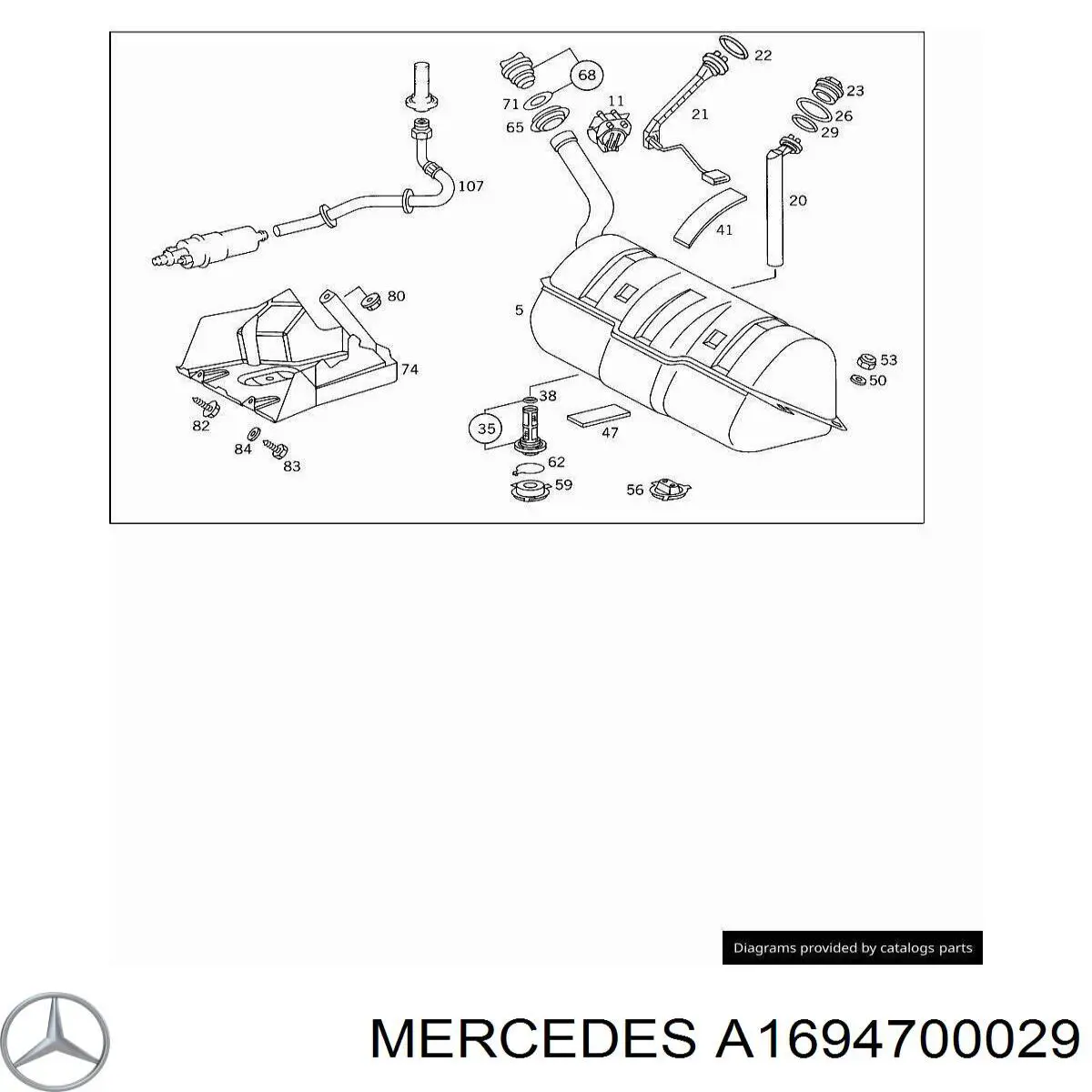 Заливная горловина топливного бака Mercedes A1694700029 цена, от 12.67 USD