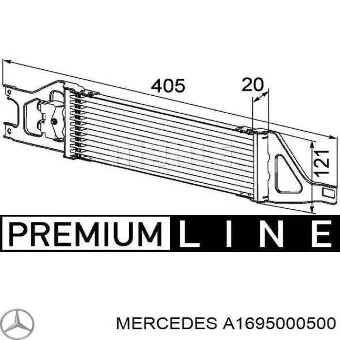 Купить 1695000600 Mercedes Радиатор охлаждения АКПП