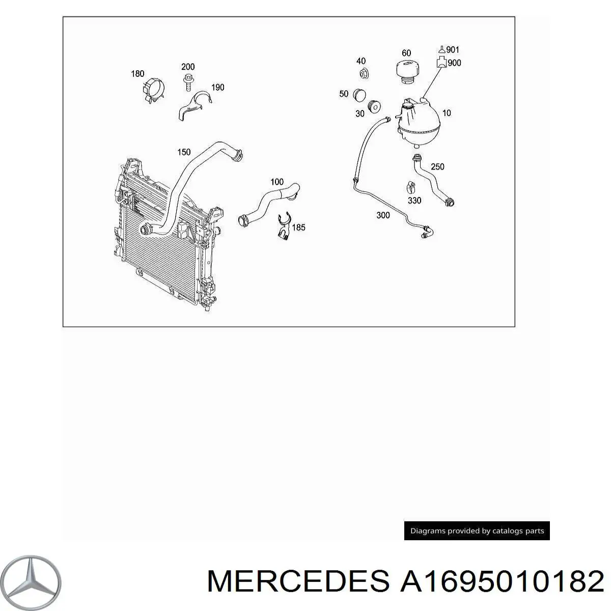 Купить 1695010182 Mercedes Шланг радиатора охлаждения нижний