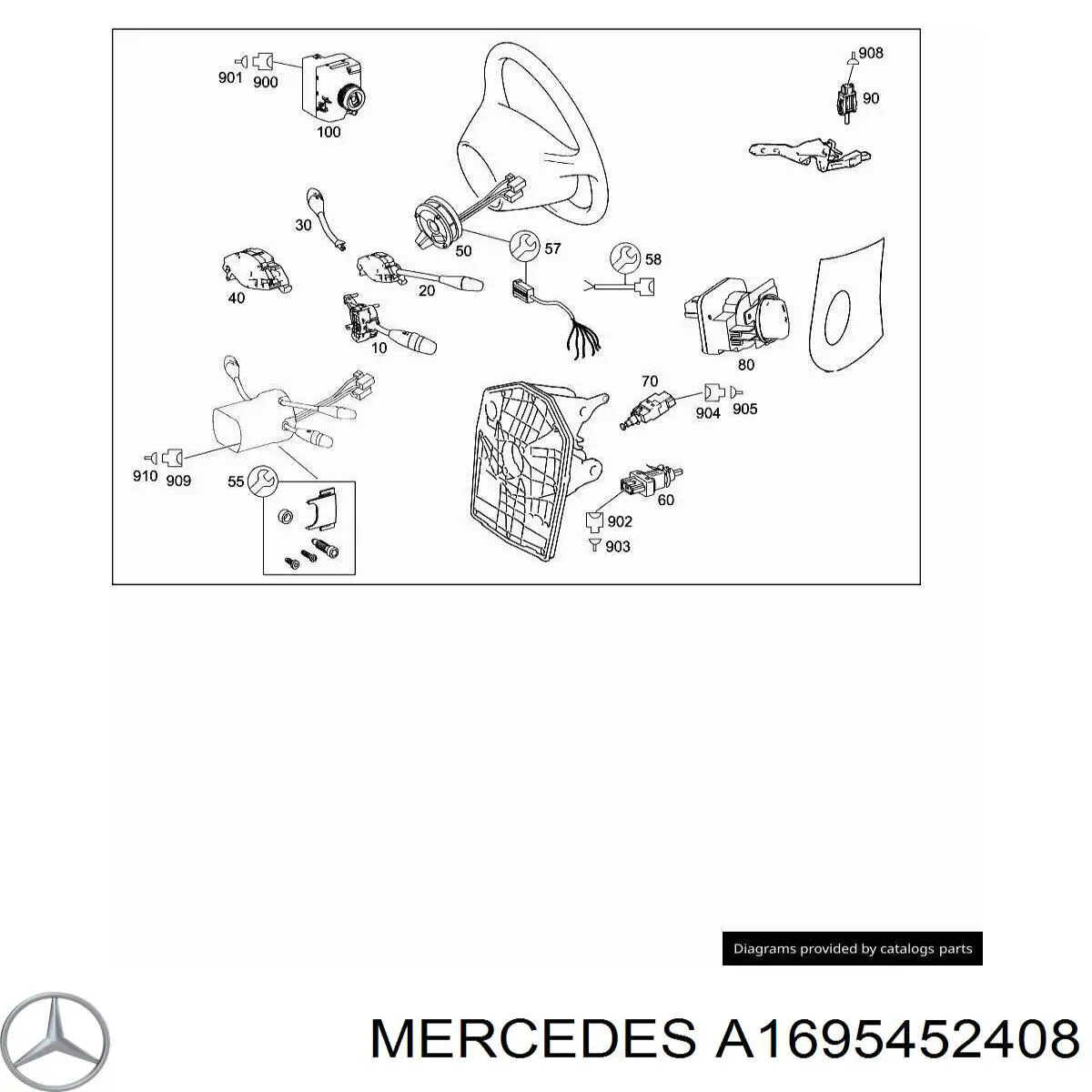 Замок зажигания Mercedes A1695452408 цена, от 63.35 USD