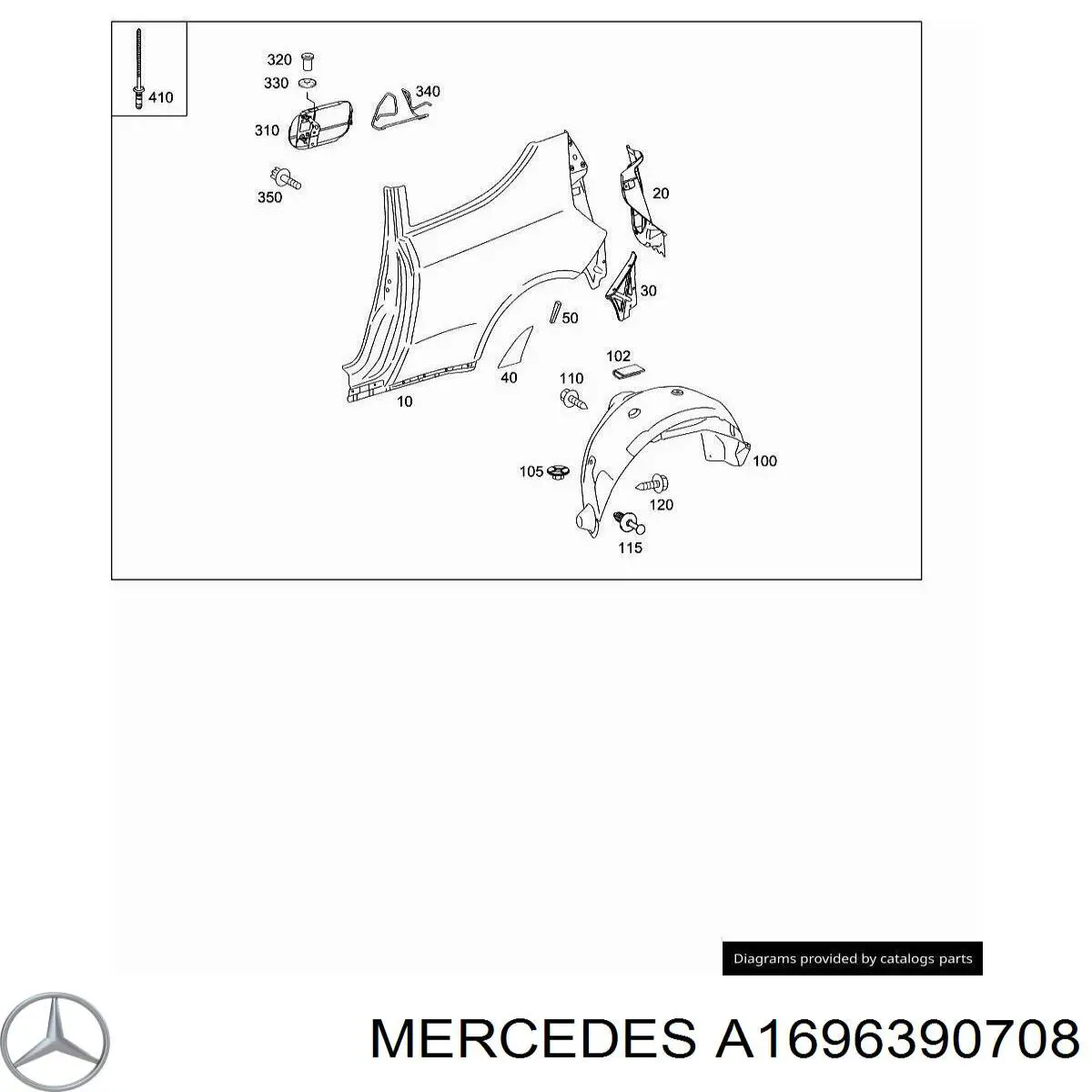 Лючок бензобака 1696390708 Mercedes