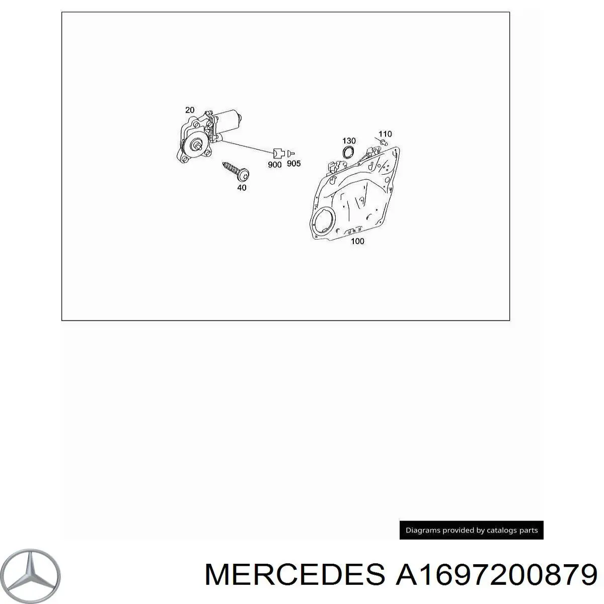 A1697200879 Mercedes механизм стеклоподъемника двери передней правой
