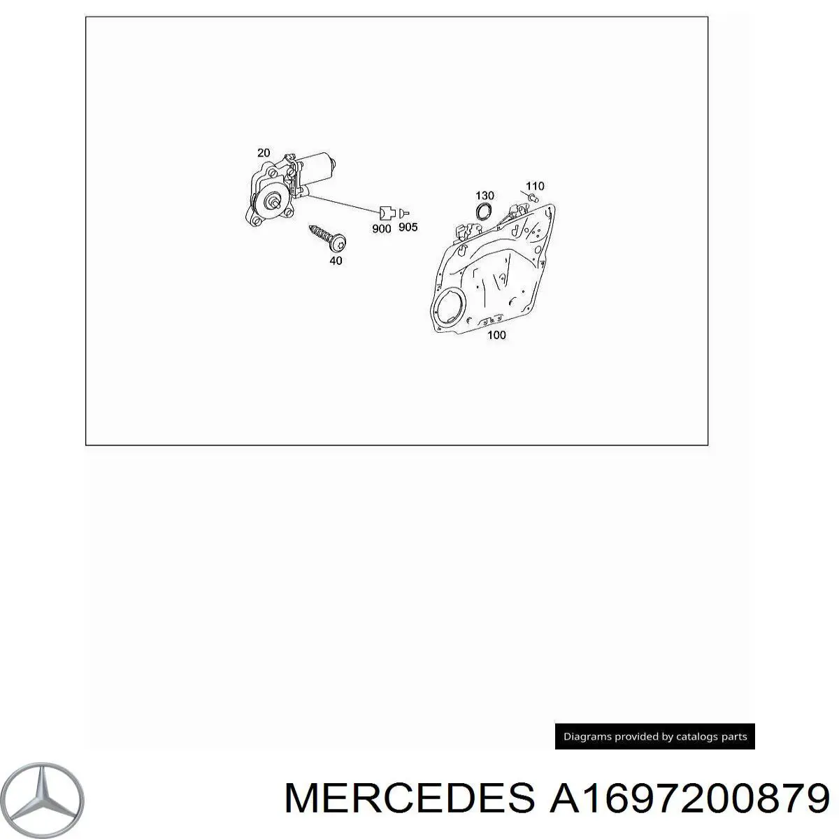 Механизм стеклоподъемника двери передней правой A1697200879 Mercedes