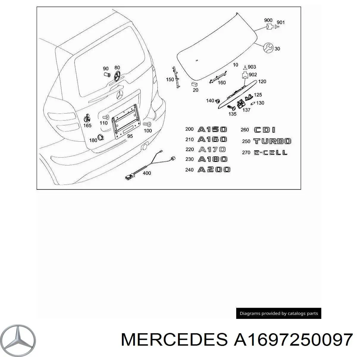  Mercedes A1697250097 цена, от 8.24 USD