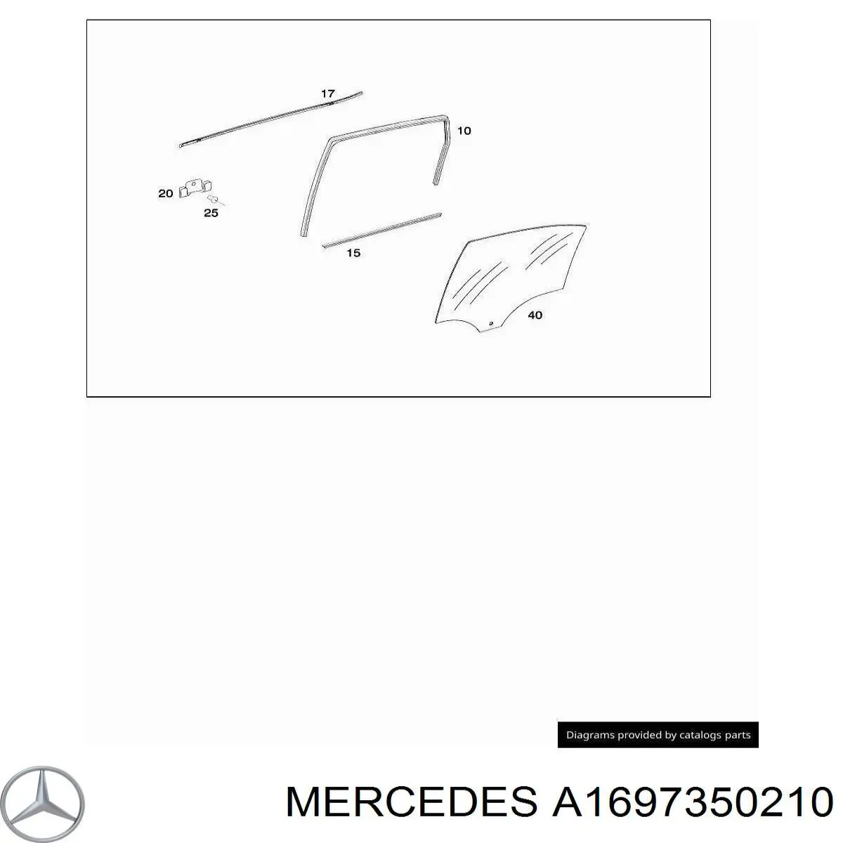 Окно задней двери Mercedes A1697350210 цена, от 21.16 USD