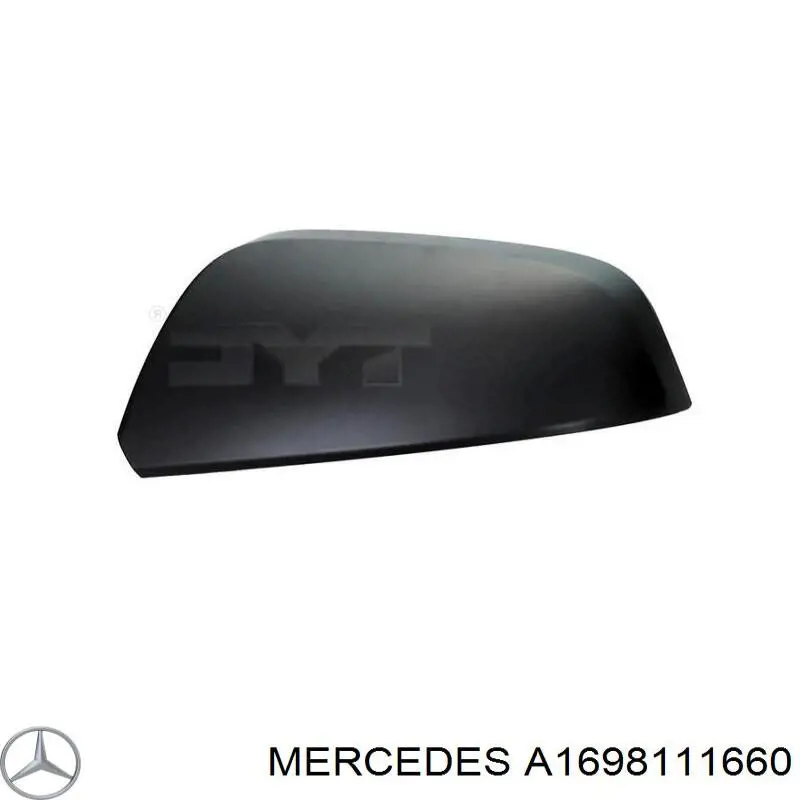 A1698111660 Mercedes placa sobreposta (tampa do espelho de retrovisão direito)