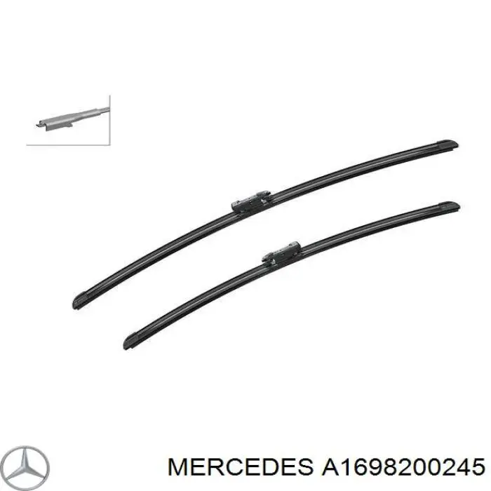 A1698200245 Mercedes щетка-дворник лобового стекла, комплект из 2 шт.