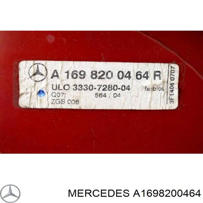 Задний фонарь A1698200464 Mercedes