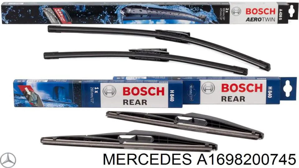Купить A1698200745 Mercedes Дворник стеклоочистителя задний