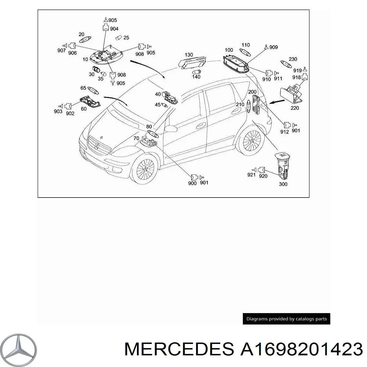 Купить A1698201423 Mercedes 