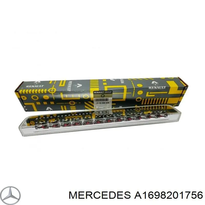  Sinal de parada traseiro adicional Mercedes A hatchback (W169) (2004 - 2012) 