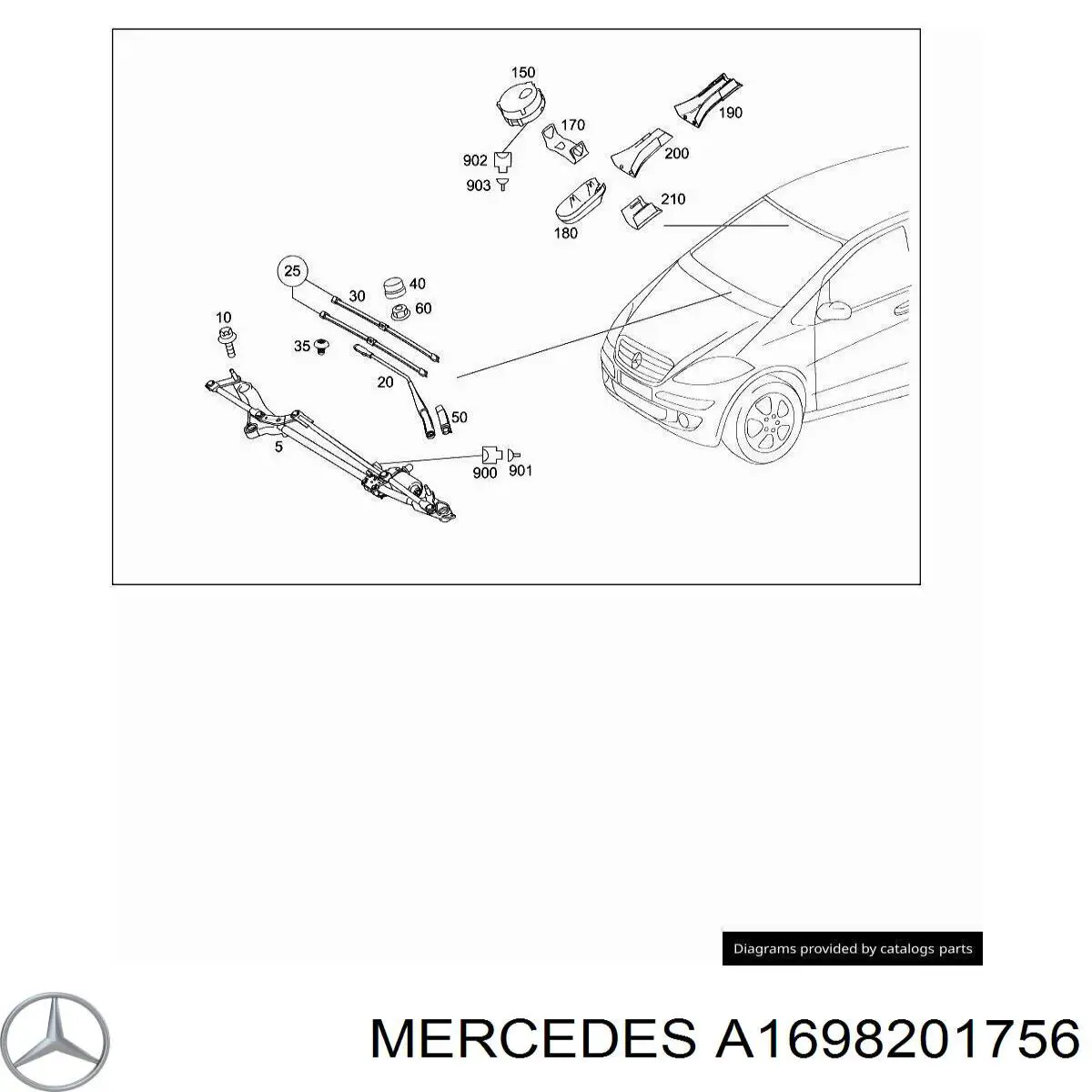 Compre Sinal de parada traseiro adicional Mercedes A 