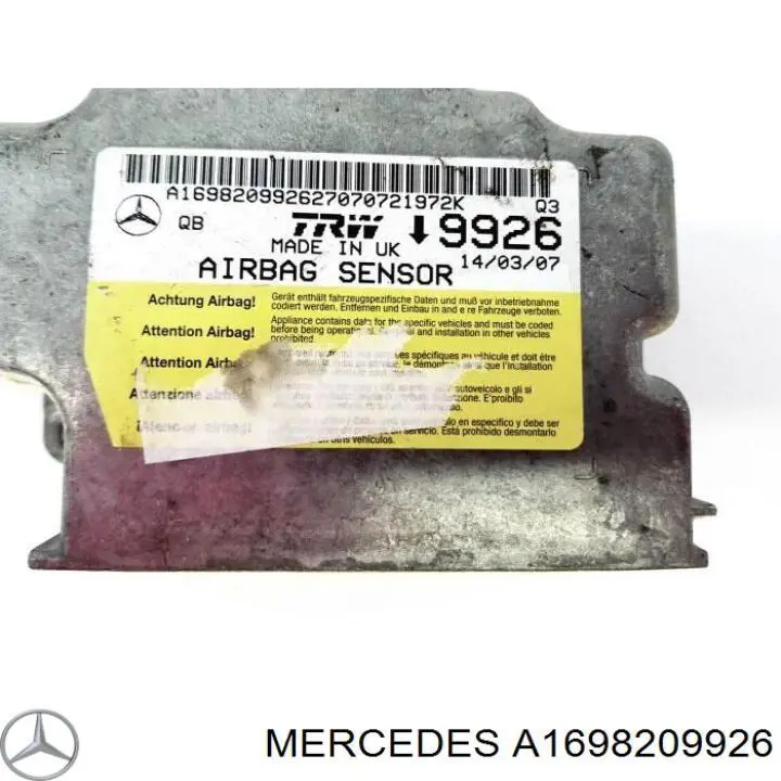 Купить 1698204085 Mercedes Модуль-процессор управления подушкой безопасности