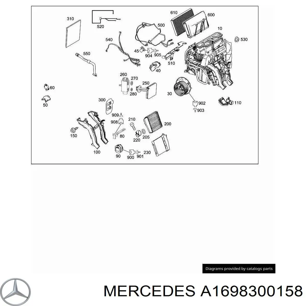Радиатор испарителя кондиционера Mercedes A1698300158 цена, от 83.51 USD