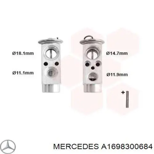 Клапан TRV, кондиционера Mercedes 1698300384