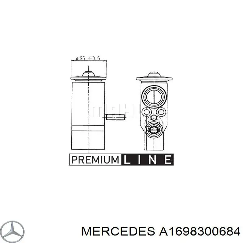 Клапан TRV, кондиционера Mercedes A1698300684