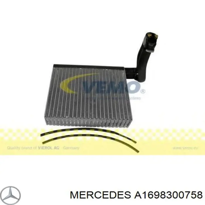 Купить A1698300758 Mercedes Радиатор кондиционера салонный, испаритель