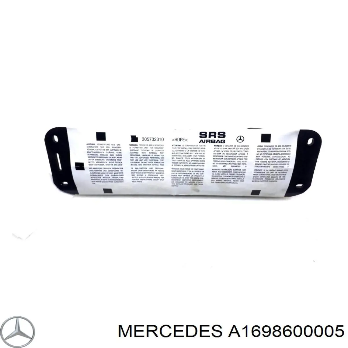 A1698600005 Mercedes подушка безопасности (airbag пассажирская)
